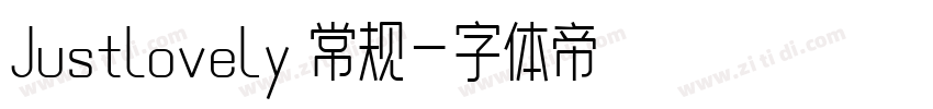 JustLovely 常规字体转换